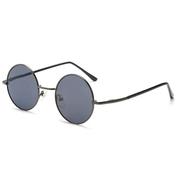 Trendiga retro solglasögon, trendiga reflekterande solglasögon, fashionabla runda solglasögon för män och kvinnor Gun frame