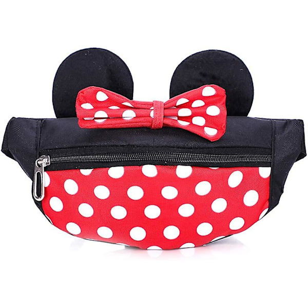 Söt barnväska för små flickor Disney Toddler midjeväska Barnens Minnie Mouse Canvas Baby Fanny Pack