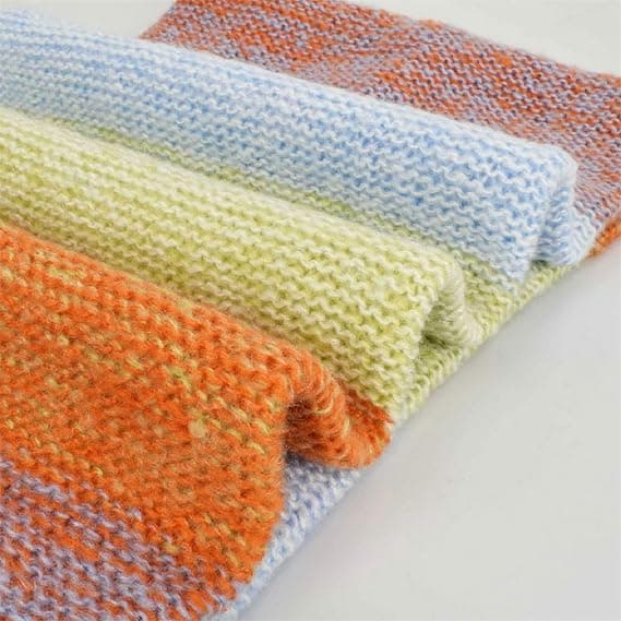 Kvinde Farverig Hals Tørklæde Vinter Strikkede Loop Uendelighed Tørklæde Varmt Wrap Cowl (Gul)