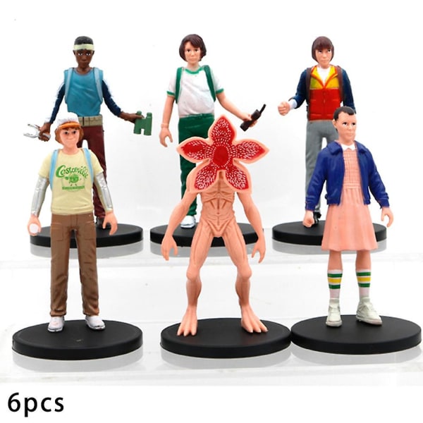 6 st Strangers Things Actionfigurer Samlarobjekt Set Leksaker Heminredning Present