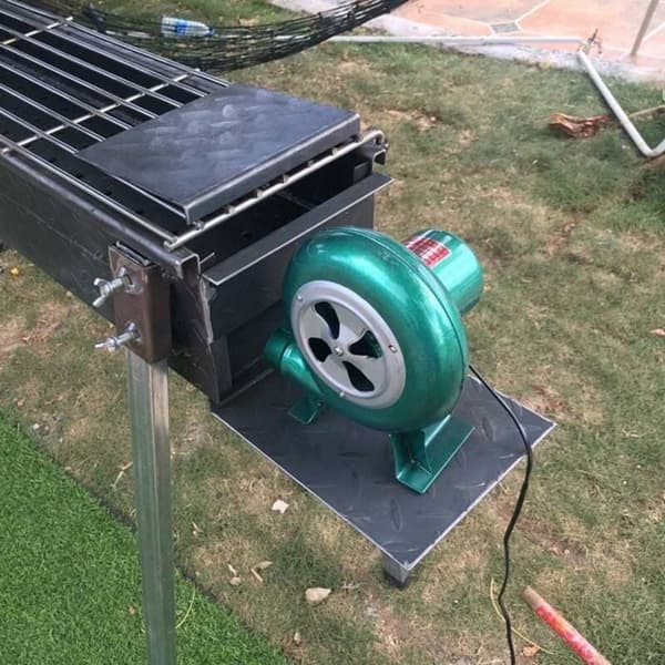 220V-60W Elektrisk Ventilator med Variabel Hastighed - Grillventilator, Kulsmelteventilator - Hurtig Afkøling
