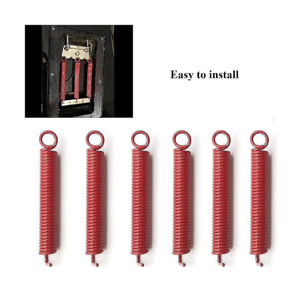 6-pack Ljudlösa Tremolo-fjädrar, Elgitarrbrofjädrar