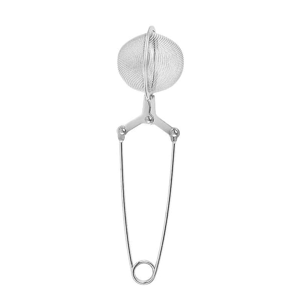Te-si, rustfrit te-infuser si med lang håndtag mesh ske te filter til løs blad te og mulling krydderier (2 stk, sølv)