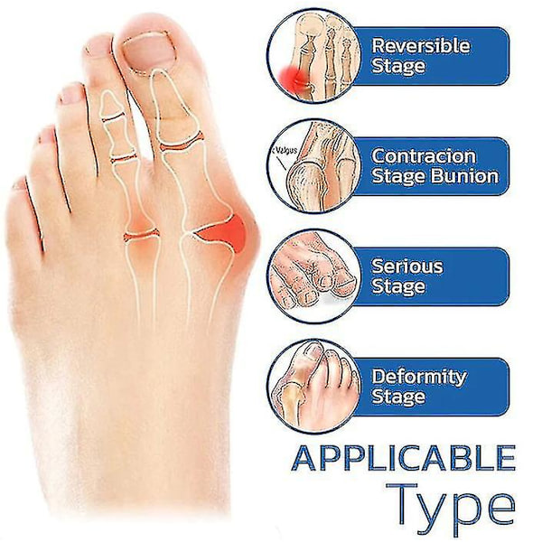 Projoint Anti Bunions Sundhedssokker 3 Farver Tilgængelige Grey
