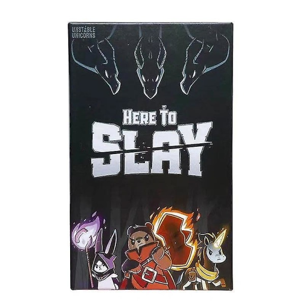 Englanninkielinen versio Here To Slaysta on täällä taistellaksesi Casual Party Card Game -moninpelistrategiapelissä