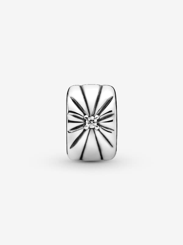 Pandora - Mousserende Solstråle Clip Charm - Sterlingsølv