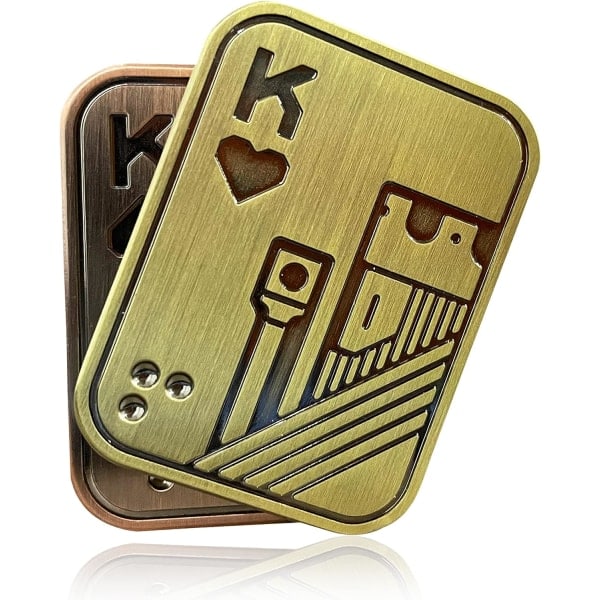 Magnetisk Fidget Slider, Fidget Legetøj til Voksne, Metal Poker Push Card Fidget Slider Stressaflastende Legetøj, Metal Magnetiske Kontorlegetøj Voksenlegetøj (KK)