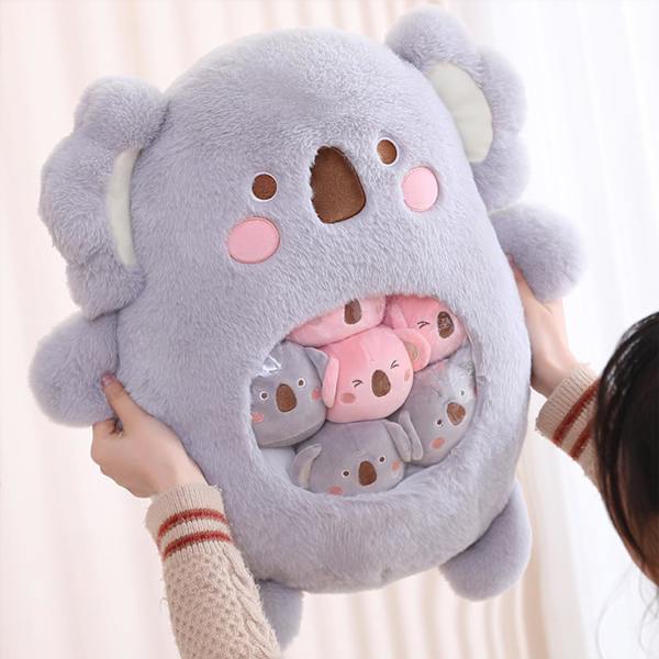 Plys Koala Plys Pude med 6 Koala Plys Dyr til Fødselsdag, Halloween Julegaver (kaola)