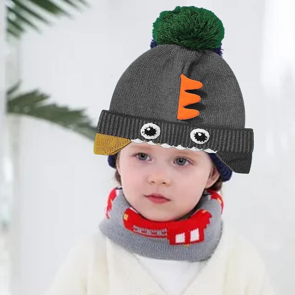Barnelue, vintervarm lue for gutter og jenter i fleece-stil, 5 M