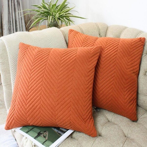 Pakke med 2 dekorative putetrekk putetrekk putetrekk for sofa seng bil blå orange