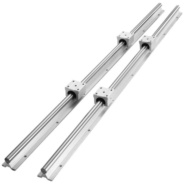 2 kpl SBR20 800 mm lineaarinen ohjainkisko - KAMPIA - 4 kpl SBR20UU laakerilohkot