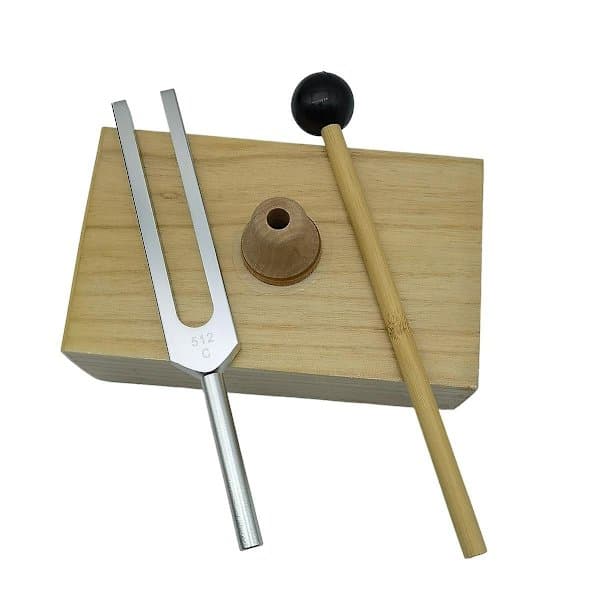 Stemmegaffel 512hz Vibration Med Træ Resonatorboks Eksperimentelt Instrument Til Lydterapi, Yoga