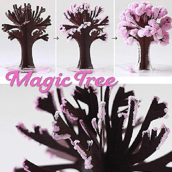 Magisk voksende trepapir Sakura Crystal Trees Desktop Cherry Blossom Leker Love