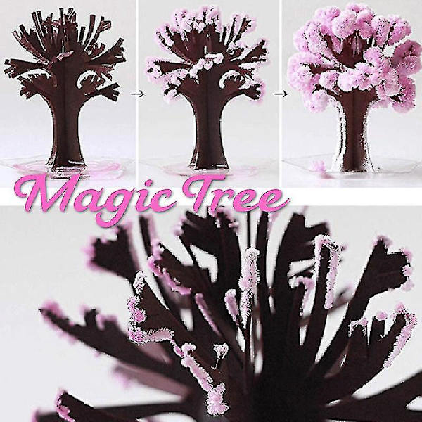 Taianomainen kasvava puupaperi Sakura Crystal Trees Työpöydän kirsikankukka lelut Love