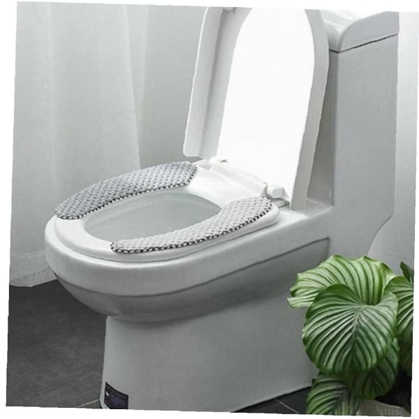 Nordic Winter paksu wc-istuintyyny, aikuisten pehmustettu wc-istuin pitkänomainen wc-istuimen cover pehmeä sumea pyöreä