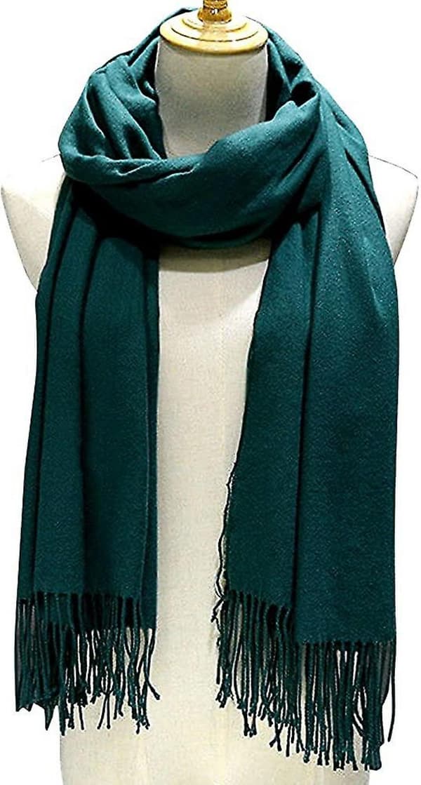 Dames Nye Vinter Varme Casual Sjal Solid Tassel Style Stoles
