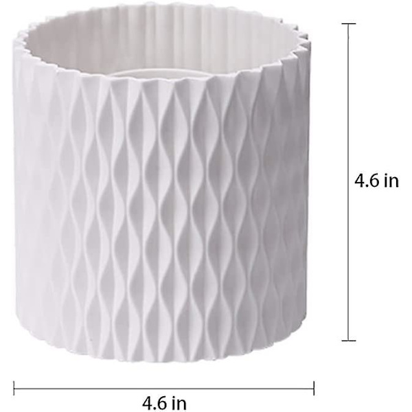 360° Drejelig Makeupbørsteholder Makeup Organizer 5 Slots Kosmetikopbevaring Makeupbørster Kop Penholder (hvid)