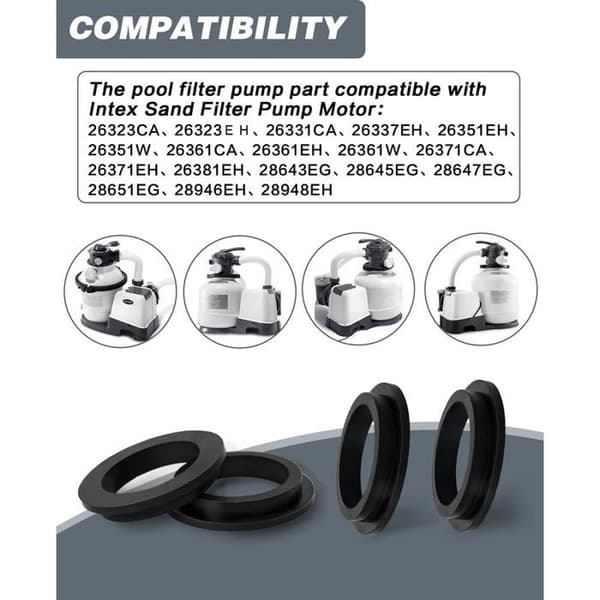 CCYKXA 6-pack gummio-ringar för Intex poolpump, Intex pooltillbehör, Intex spa-tätning, O-ring
