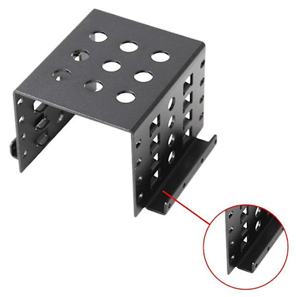 4-bay 3,5 tommer til 2,5 tommer harddisk-caddy intern montering adapterbeslag aluminiumlegering mobil