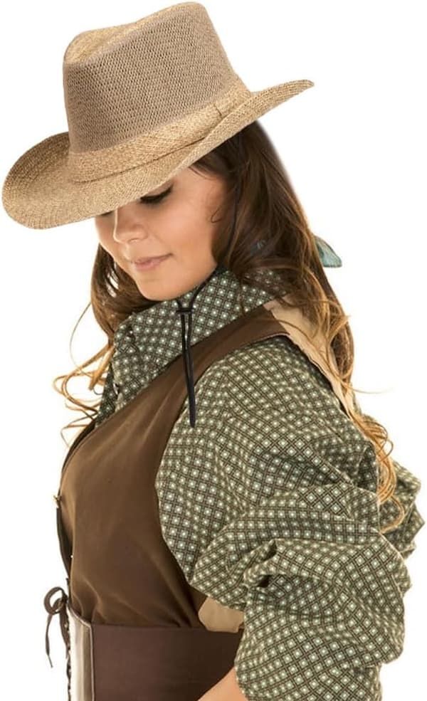 Bredskygget Panama Hat Fedora Strand Solhat UPF50+ Unisex Fiskehatte Khaki