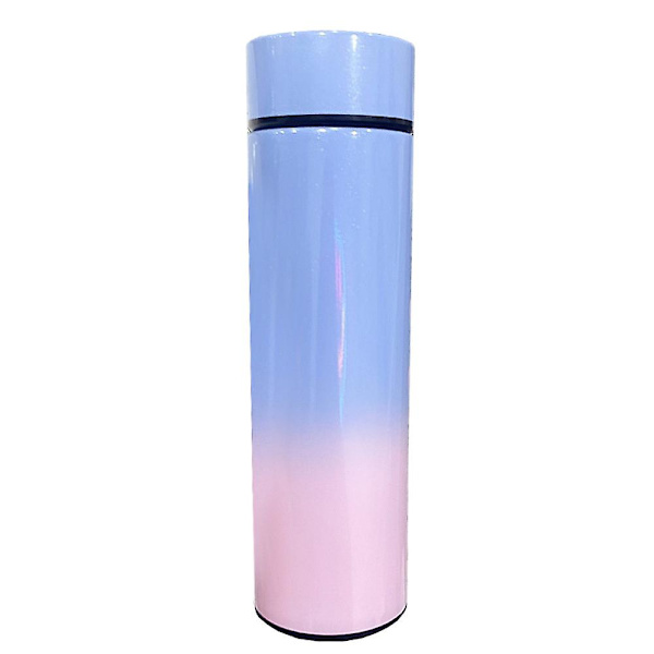 Vedenkeitin LED-lämpötilanäytöllä, kaksinkertainen tyhjiöeristetty vedenkeitin, yläosa violetti ja alaosa sininen upper blue and lower pink