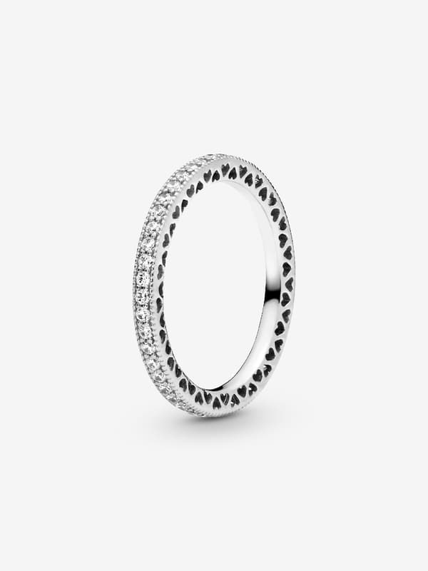 Pandora - Sparkle & Hearts Ring - Sterlingsilver Circumference: 56mm