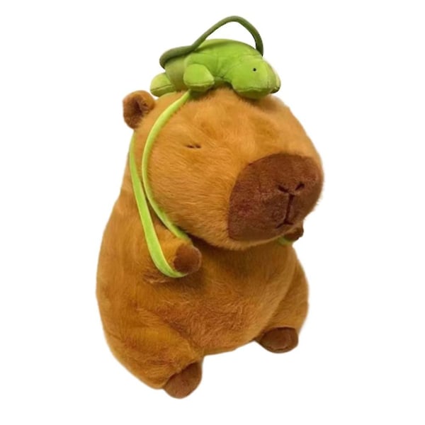 Ihana pieni capybara pehmonukke kevyt superpehmeä pehmustettu lelu lapsille pojalle tytölle naisille miehille 10cm Doll and Turtle