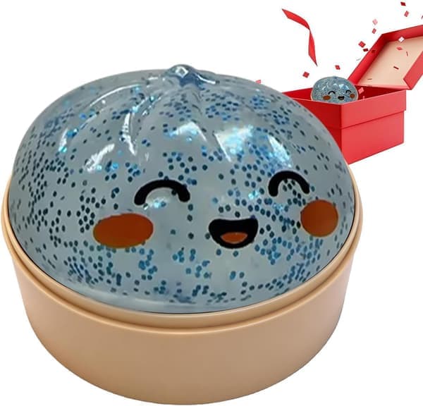 Kæmpe Glitrende Dumpling - Sensorisk Fidget Legetøj | Glitrende Rullende Legetøj | til Unge Voksne Studerende Rejsende Kontor Skole Biltur