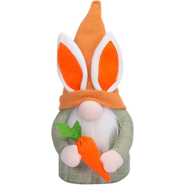 Påskhare Gnome - Vår Påsk Gnome Dekor, Påskhare Gnome Med En Söt Hatt, Bär Påskägg Eller Morot Påskgåva För Flickrum Dekor Indo