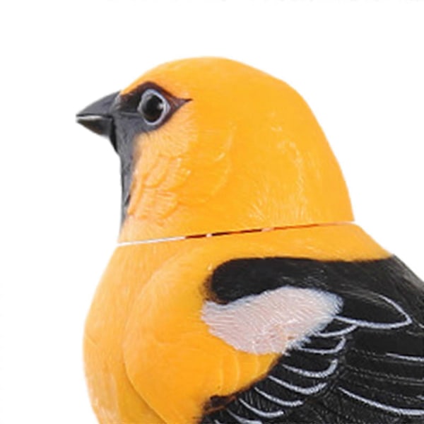 Papegøje Fuglebur Legetøj Elektrisk Syngende og Kvidrende Fuglelegetøj til Børn Amerikansk Gulddompap Oriole 13.5cmx9cm
