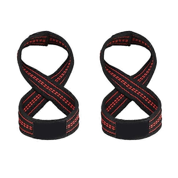 2st Figur 8 Tyngdlyftningsremmar Marklyft Handledsrem Pull-ups Handledsstöd Gymträning M M