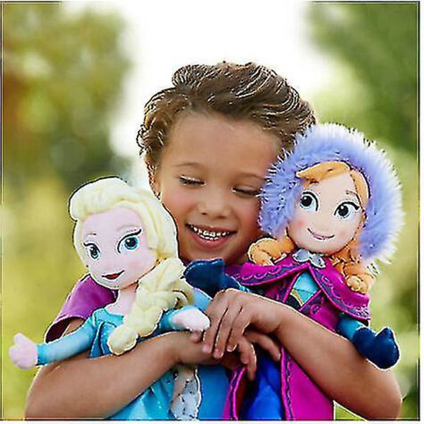 Frozen-pehmolelut, 40 cm:n Elsa-nukke ja Anna-nukke syntymäpäivälahjaksi Anna