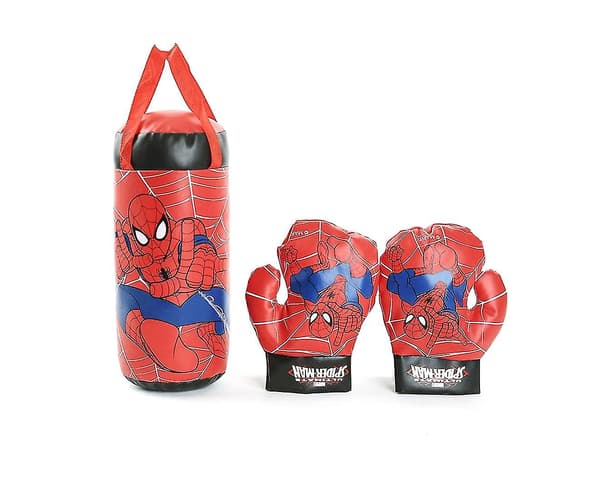 Barn Pojkar Spiderman Boxningshandskar Boxningssäck Set Leksak Present