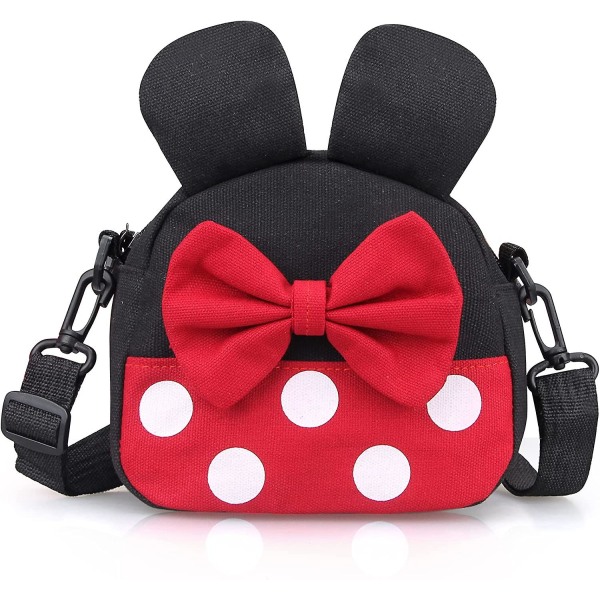 Söt Disney Crossbody-väska för små flickor Toddler Minnie Mouse Travel Crossbody-väska Små barn axelhandväska Mini Cartoon Cross Body-väska