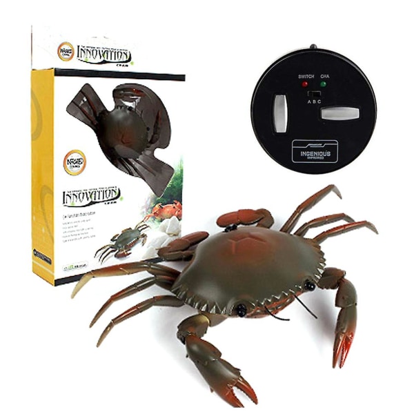 Elektrisk krabbelegetøj med fjernbetjening Simuler krabbeform Rc-legetøj med lys