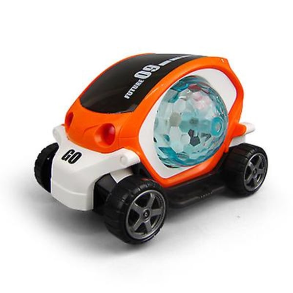 Pyörivä musiikkiauto 3D-musiikki- ja kevytlelu auto sähköinen universal pyörivä värikäs musiikkiauto lasten baby koulutuslelu red