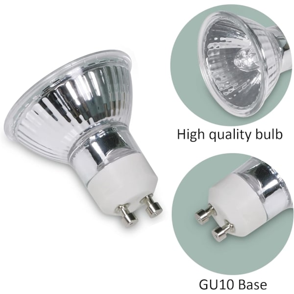 GU10 Halogenlampor 220V GU10 Halogen Spotlightlampor 450lm 2800K Varmvitt 40° Strålvinkel GU10 Lampor för Taklampor Dimbara - 6Pack GU10 35W 6P