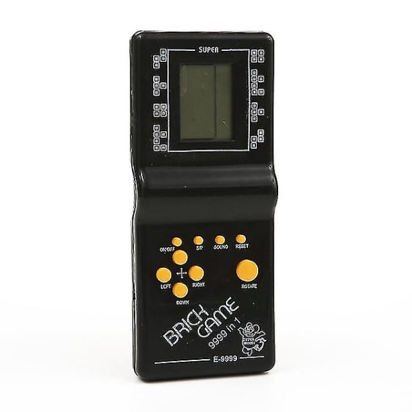 Klassisk handhållen spelmaskin Tetris-spel Barnspelskonsol Leksak med musikuppspelning Retro Barn Nöjesspel Spelare Black