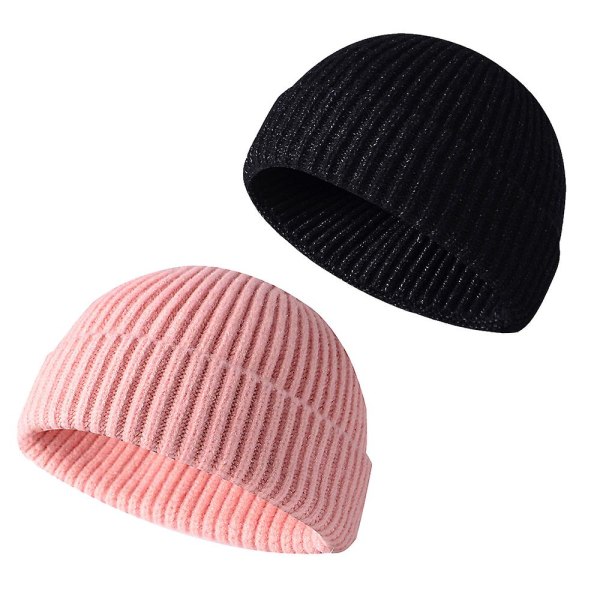 Fiskaremössa för män och kvinnor, vintervarma mössor svart+beige Carbon gray*pink