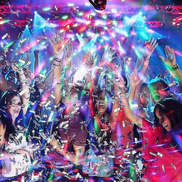 Discokugle Lyseffekter Rgb 3w Led 7 Farver Scene Fjernbetjening