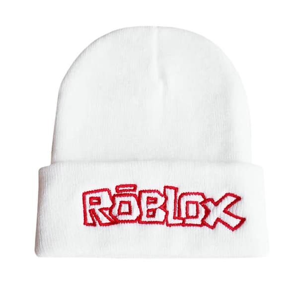 Roblox Ladies Men Beanie Hat Vinter Varma Stickade Mössor White