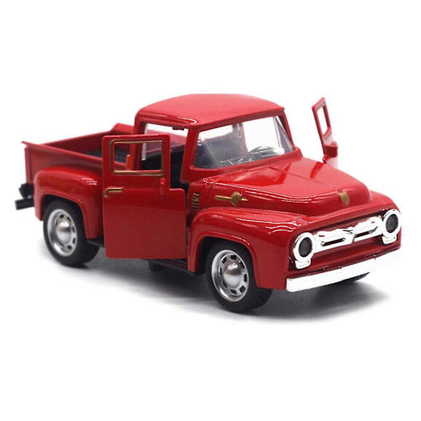 Vintage Metal Red Classic Rustic Pickup Truck Home Table