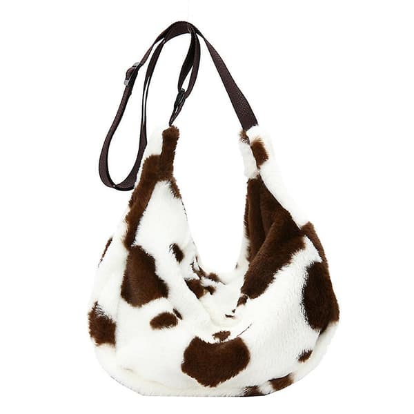 Kvinnors mode axelväska fluffig plysch handväska style2