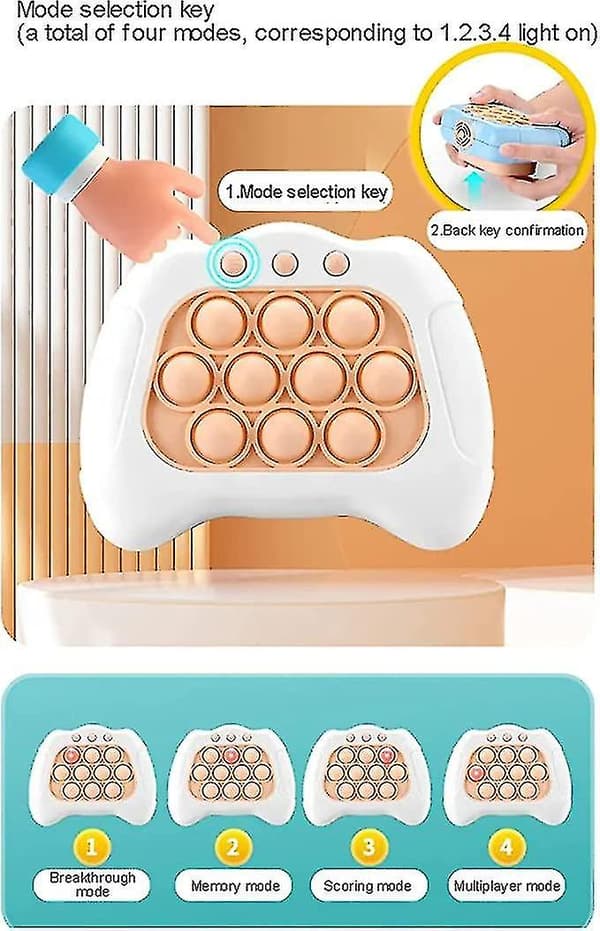Decompression Breakthrough Puzzle Pop Game Machine Novelty Toy Birthday Gift bear orange