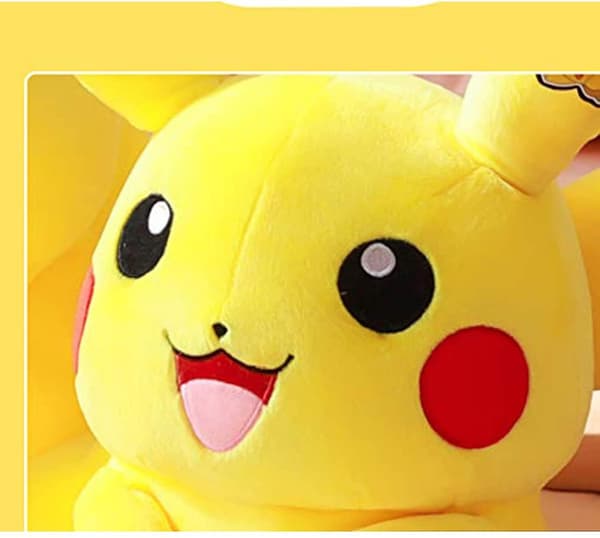 Sød stor Pikachu plyslegetøj, buttet kramme bamse, 40cm