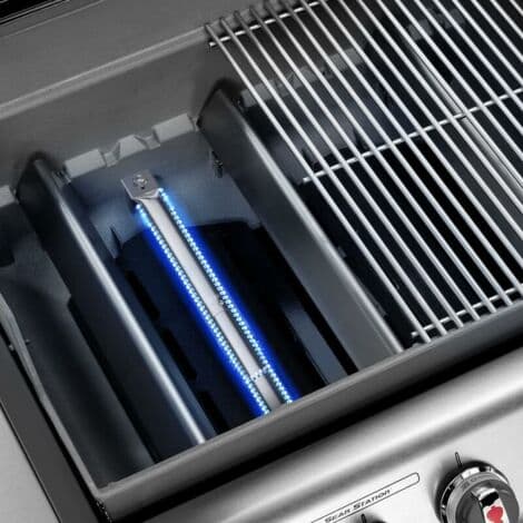 Justerbar universalbrænder 30,5 til 44,5 cm – Rustfrit stål – Kompatibel med FirePlus og Char-Broil – Hurtig installation