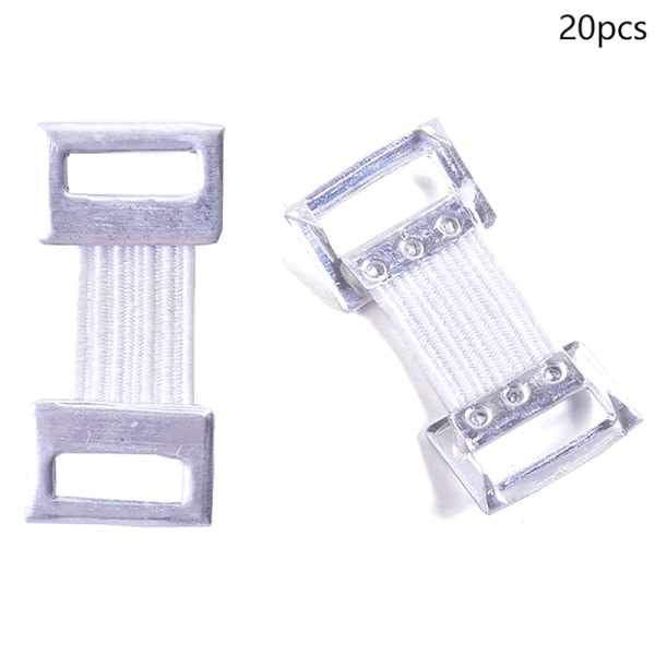 20 stk. bandageklips wrap elastiske metalclips bandage spænder rep White