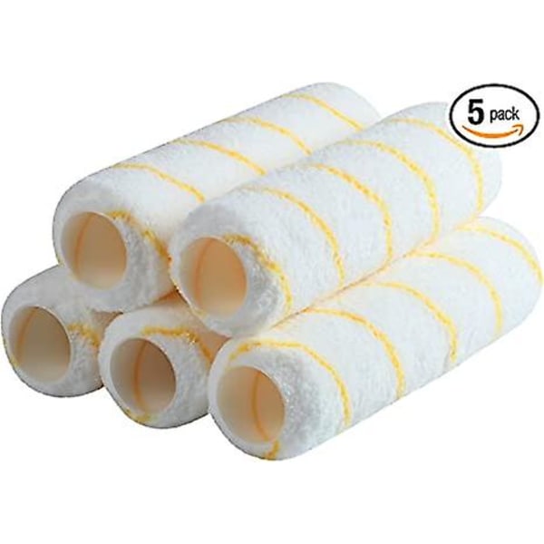 Färgvalsöverdrag, 9\" valsöverdrag, 5-pack, överdrag för färgvalsar, tuppar för färgvalsborste, valstuppar, husmålningstillbehör, tupp för