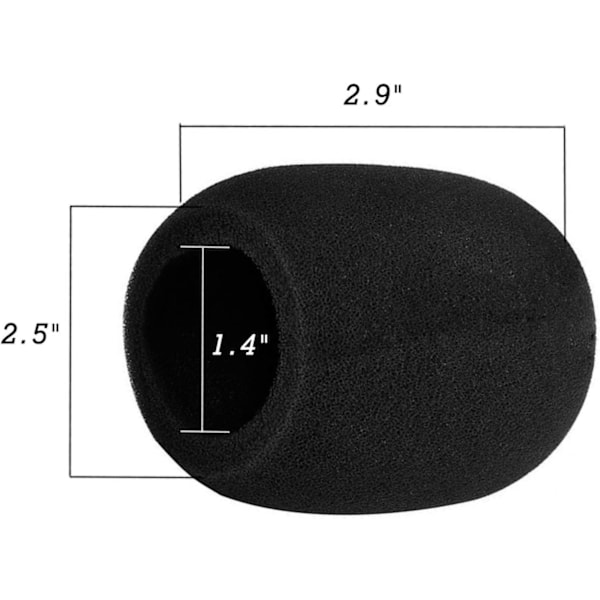 5-pack skummikrofonöverdrag Handhållen mikrofon vindruta (5-pack)