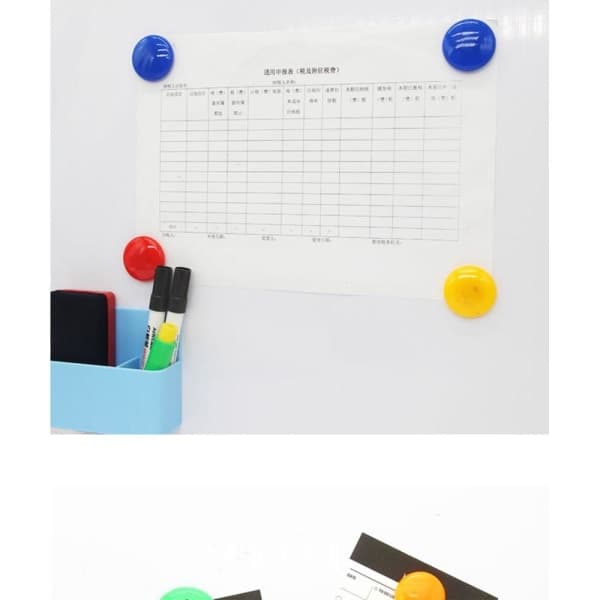 12 stk Whiteboard Kjøleskapsmagneter flerfarget